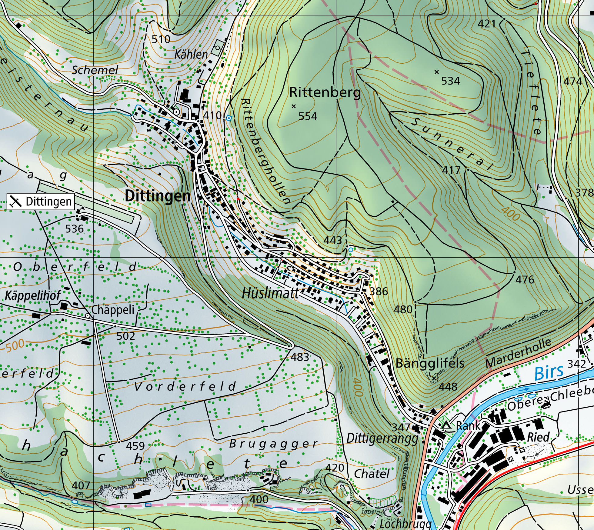 E17644 DI00 Swisstopo2021 Dittingen